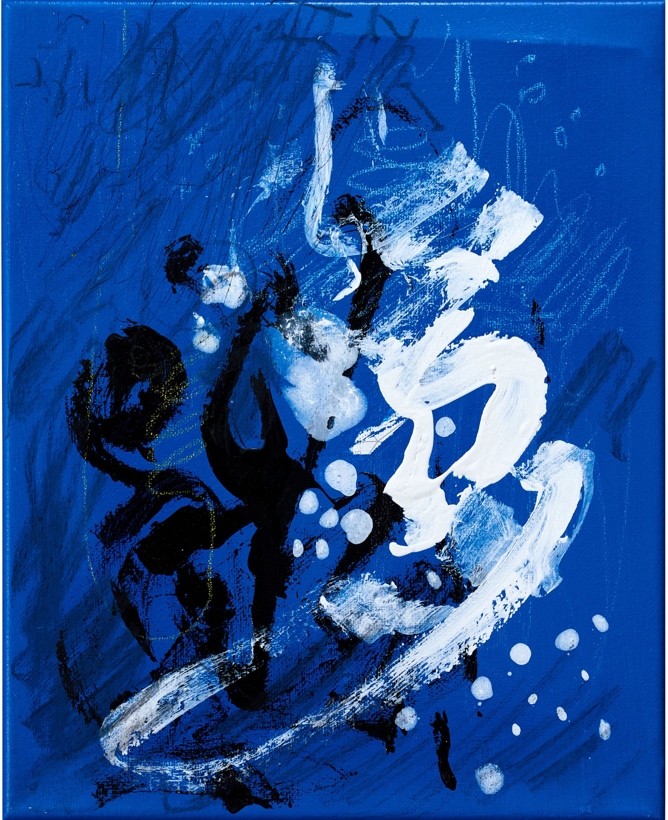 Essoh Sess, Scripture story, Blue #003, 2021