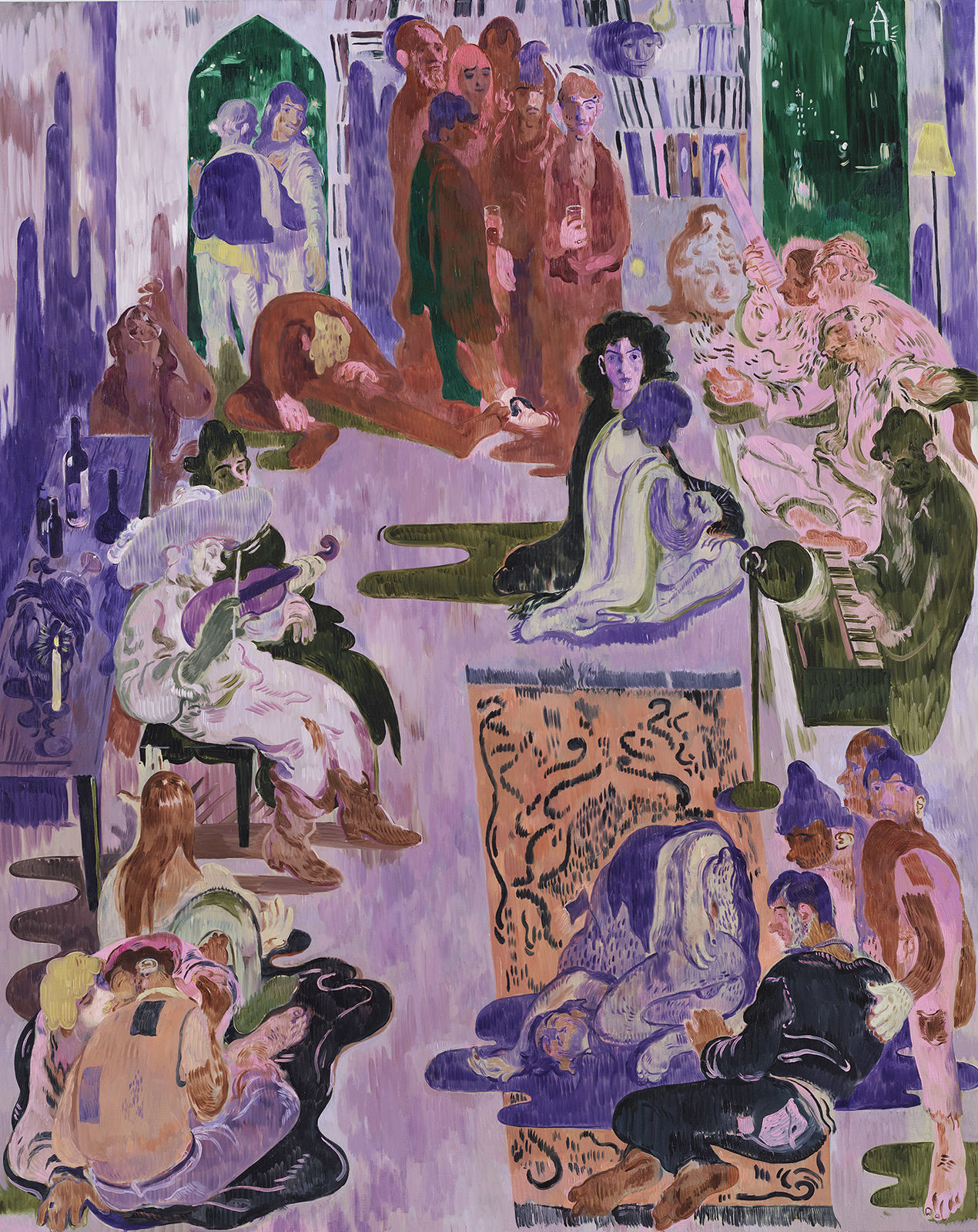 Salman Toor, Music Room, 2021