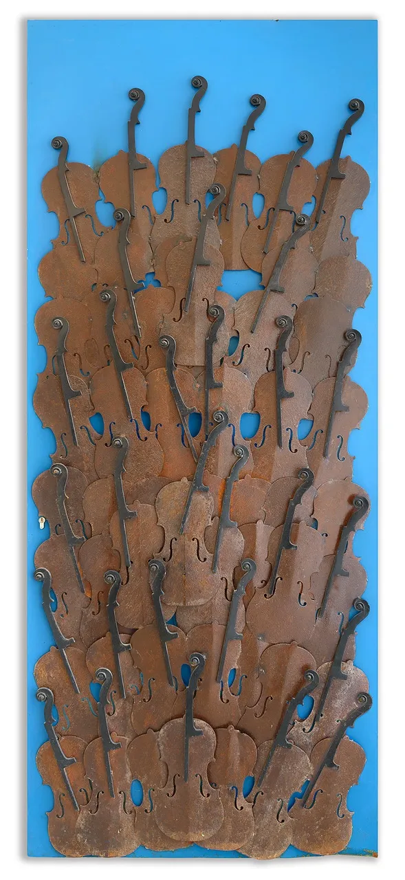 Arman, La porte du violon bleu , 2003