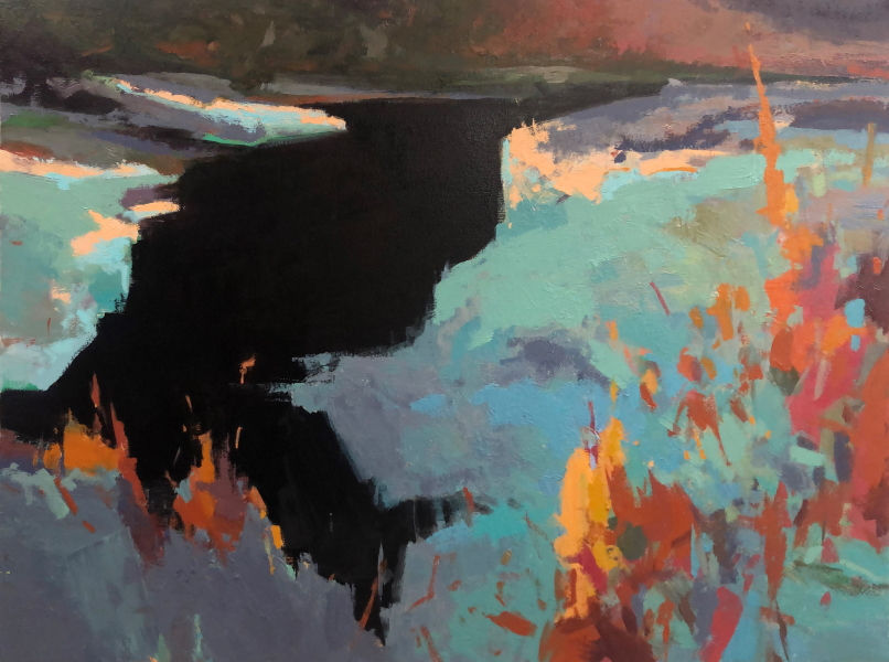 SCOTT GELLATLY, DARK WINTER POND, 2021