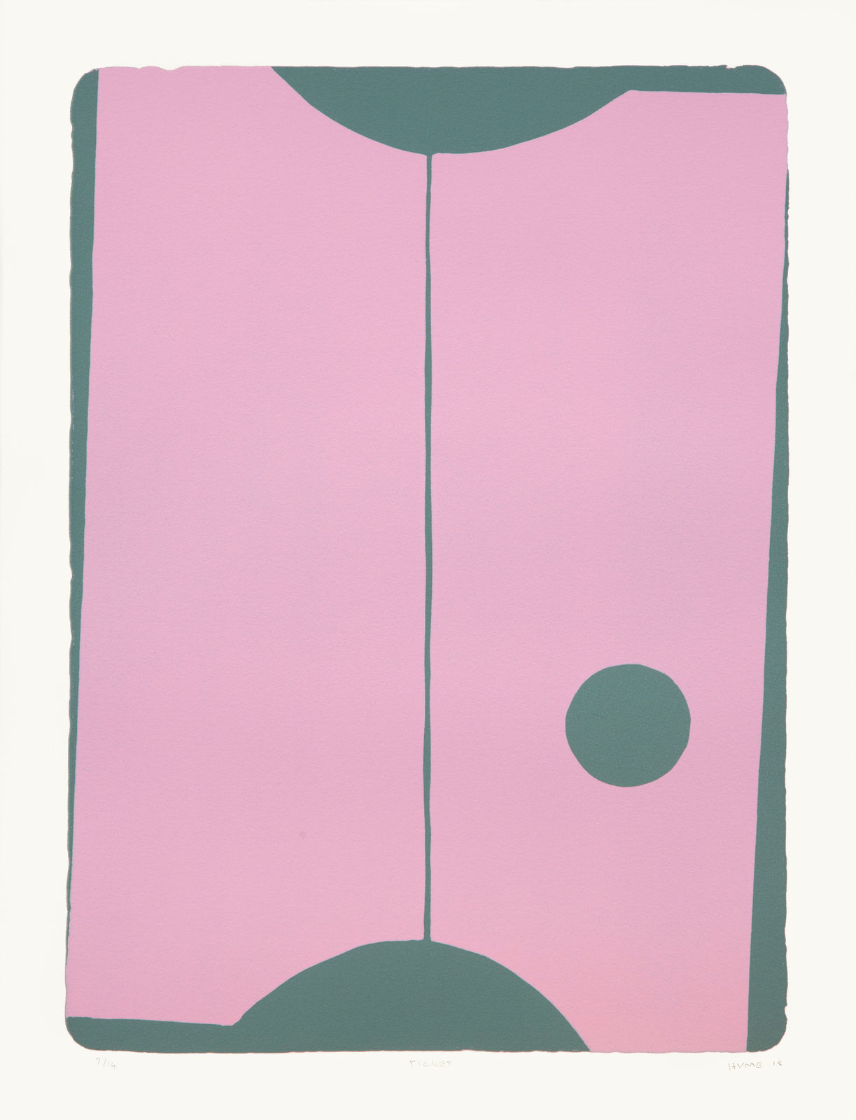 Gary Hume, Ticket (Pink), 2018