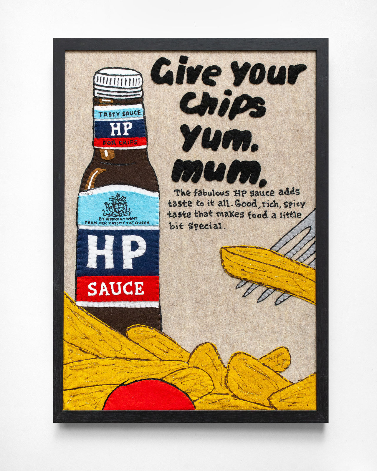 Lucy Sparrow, HP Sauce, 2025