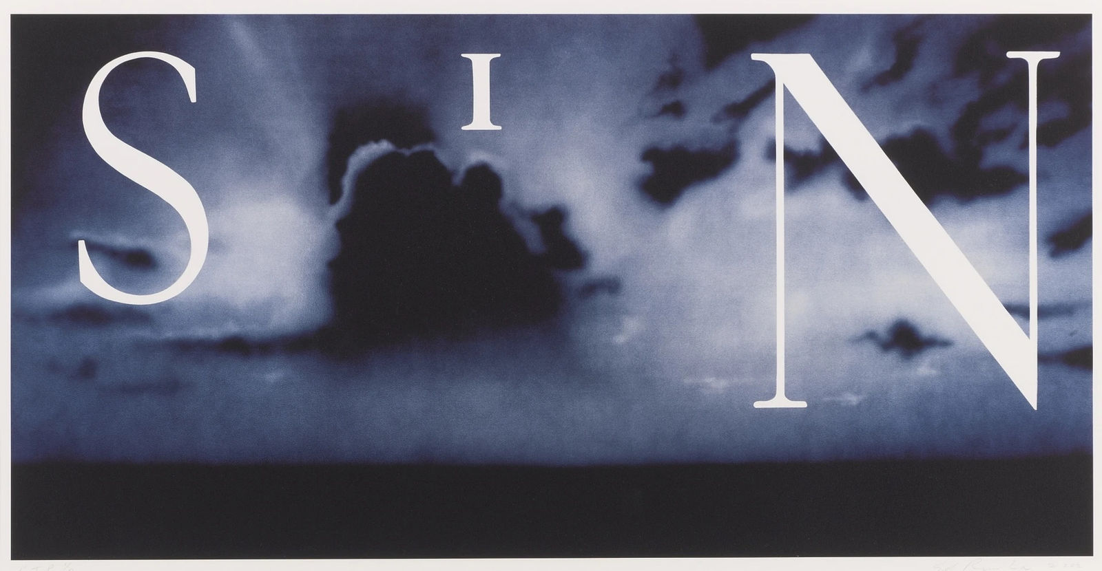 Ed Ruscha, Sin-Without, 2002