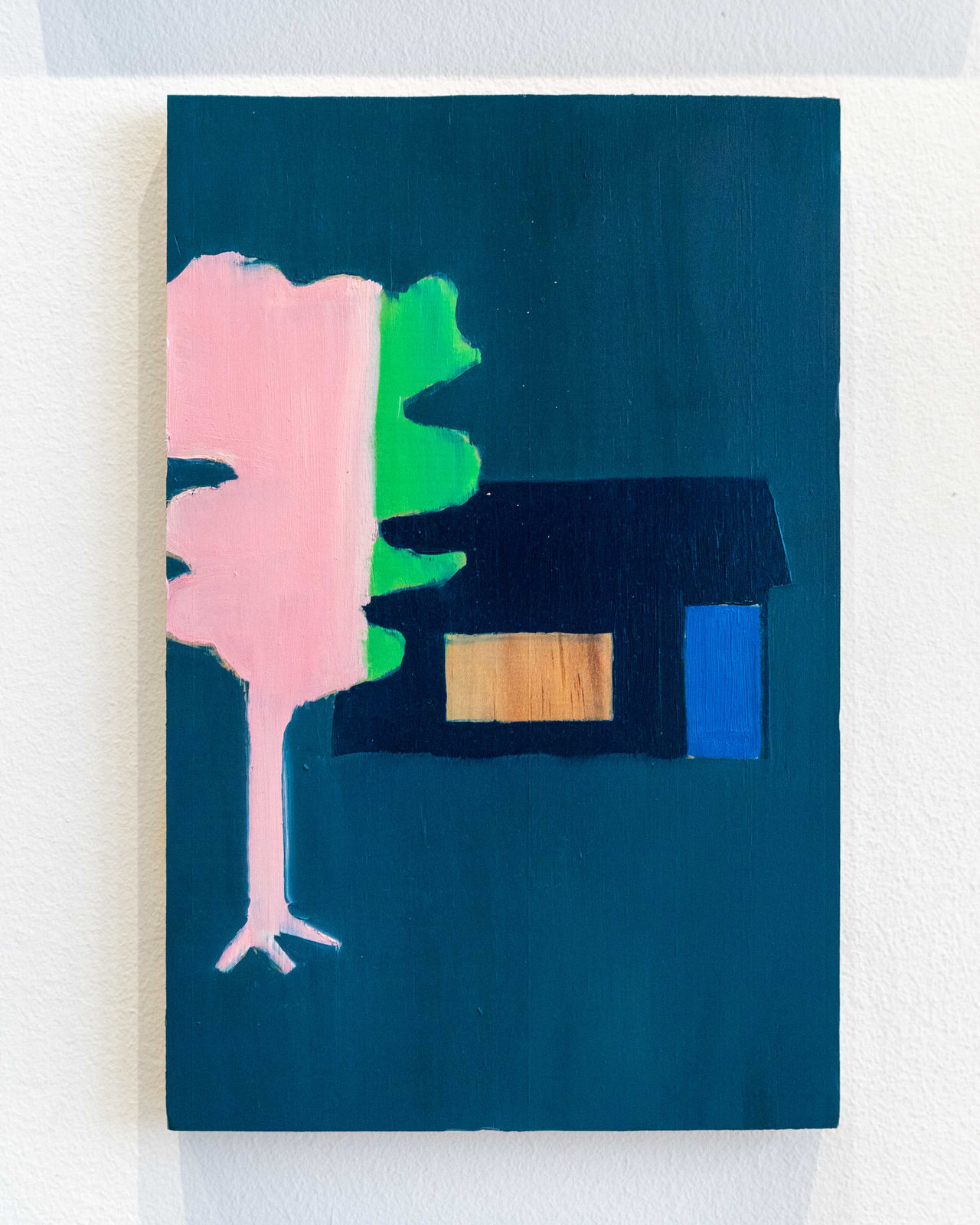 Tom Hammick, Shack and a Pink Tree, 2021