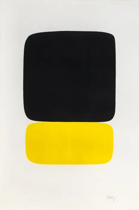 Ellsworth Kelly, Black Over Yellow, 1964-65