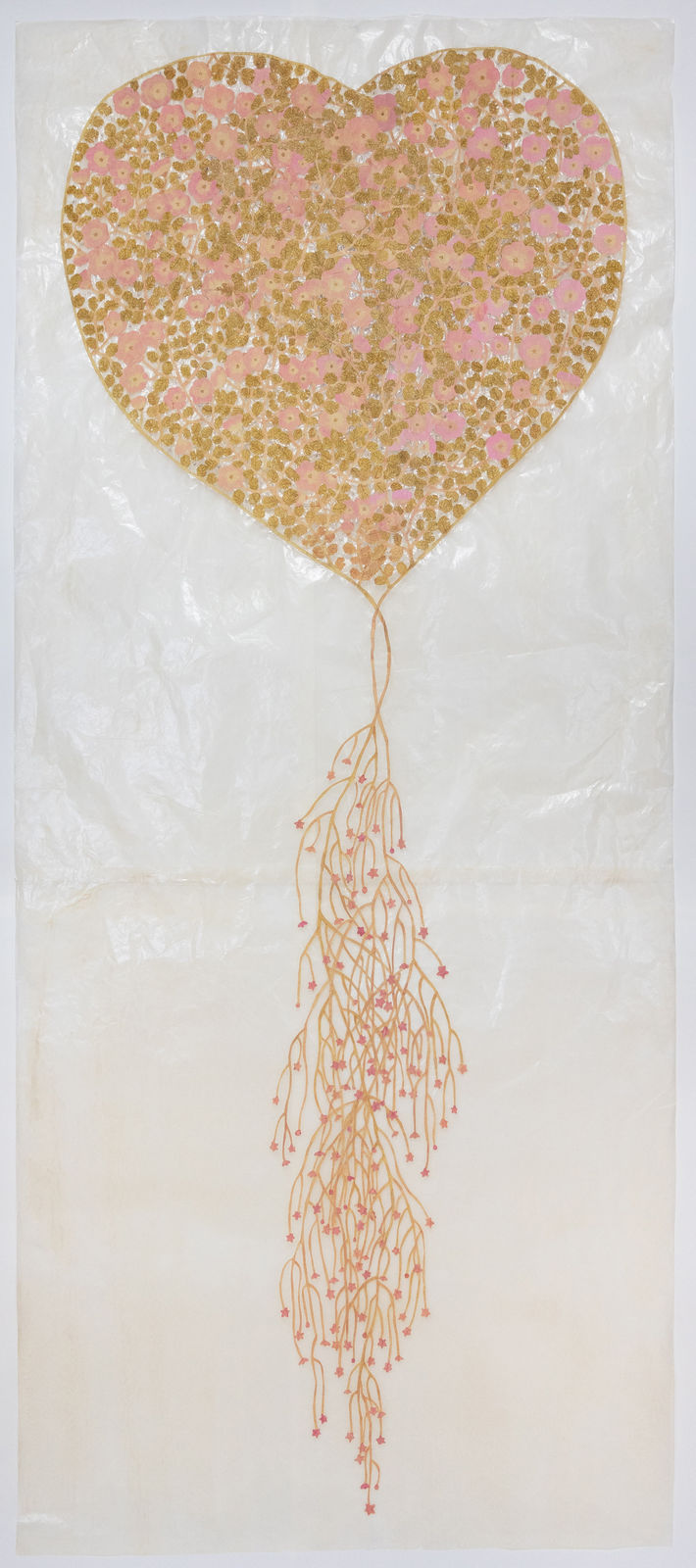 Fumi Imamura, Two flowers (pink flowers, heart shape) (花ふたつ（ももいろ のお花、ハート型） 仮), 2025