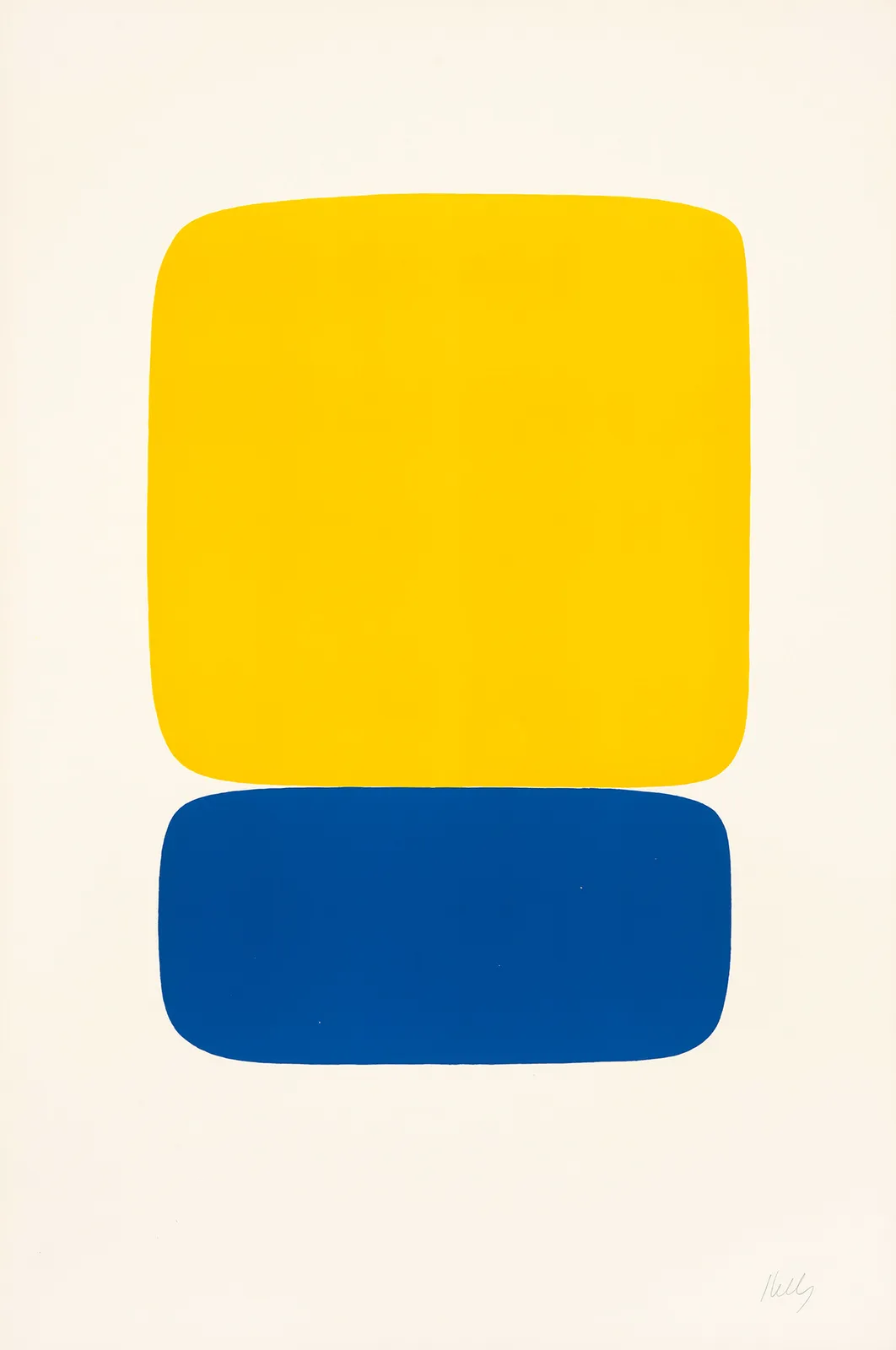 Ellsworth Kelly, Yellow Over Dark Blue, 1964-65