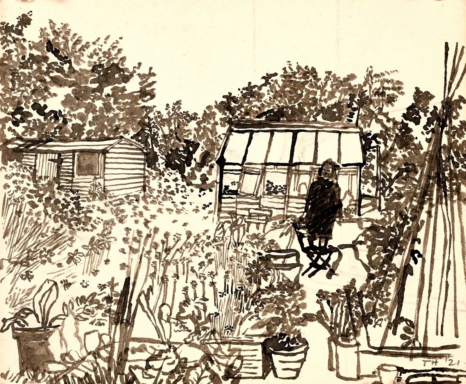 Tom Hammick, Two Sheds, 2021