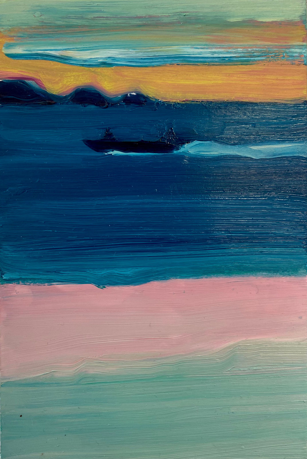 Tom Hammick, Little Wake, Study, 2021