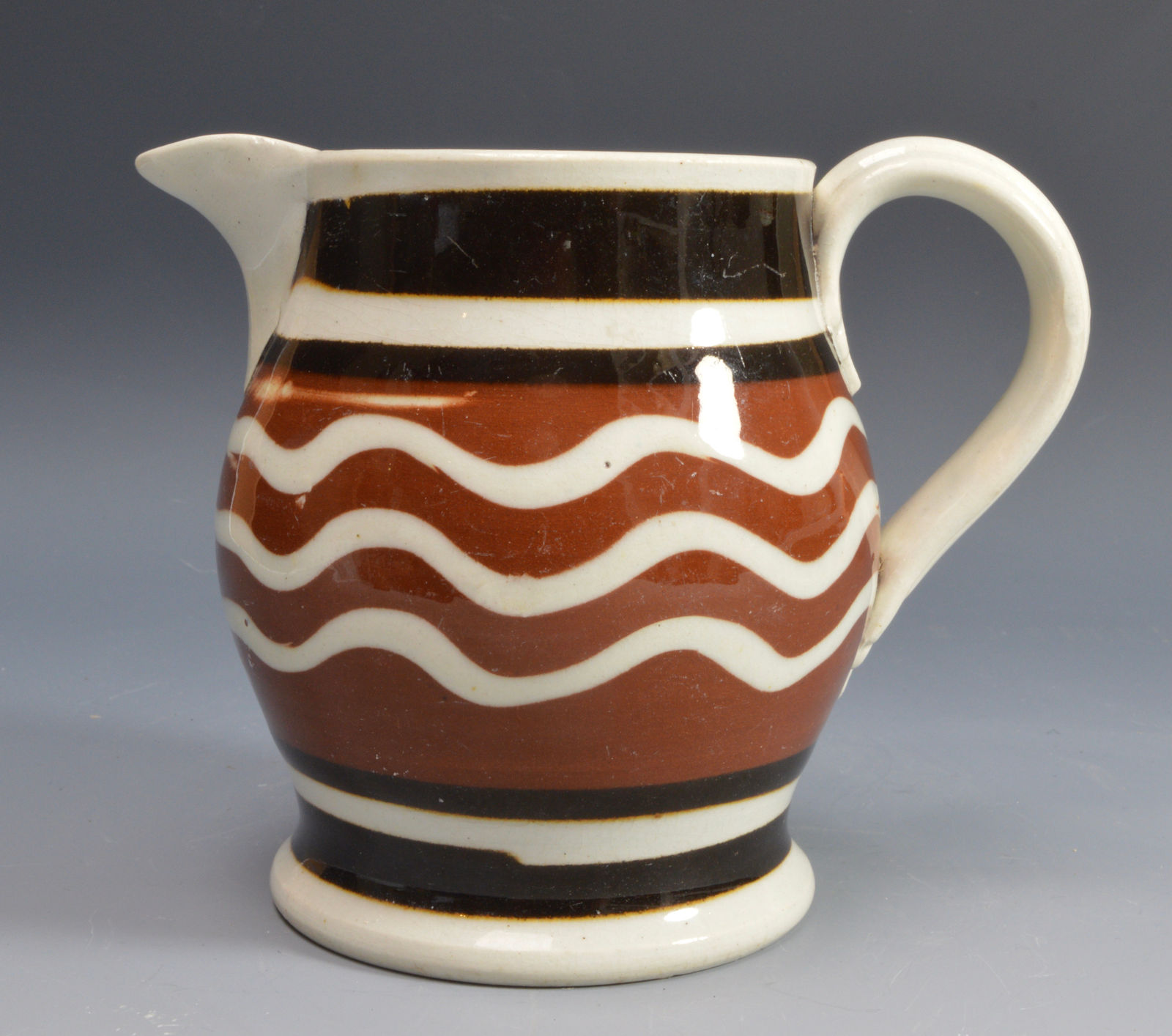 Unknown, Mochaware Jug with slip decoration, 1830