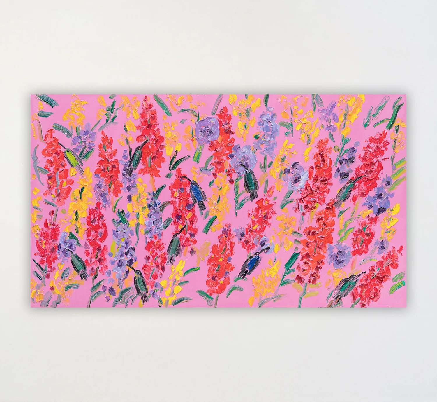 Hunt Slonem, Hummingbirds (LM0009), 2025