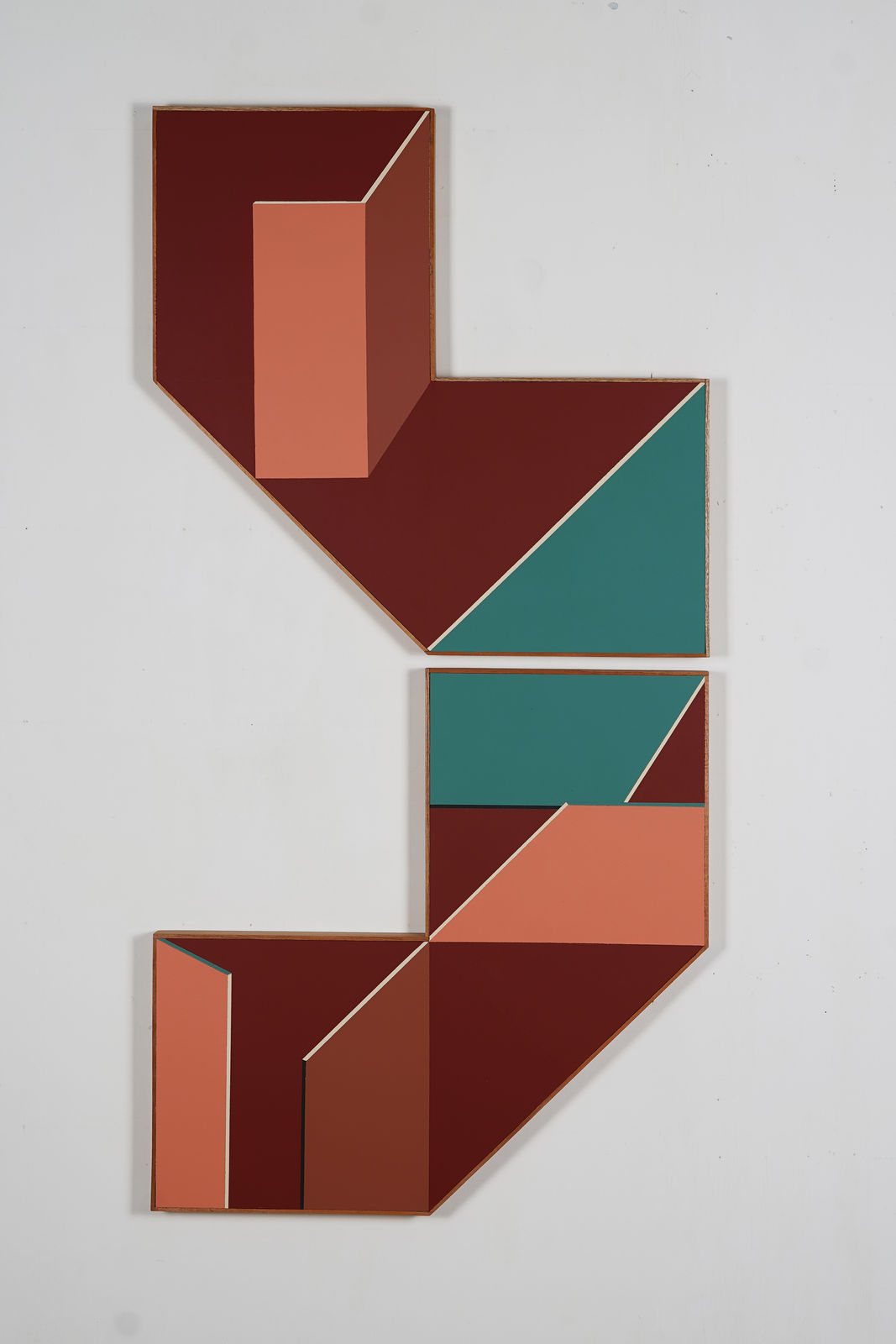 Ernesto García Sánchez, Polymorphous Diptych 3 "Red & Green", 2024