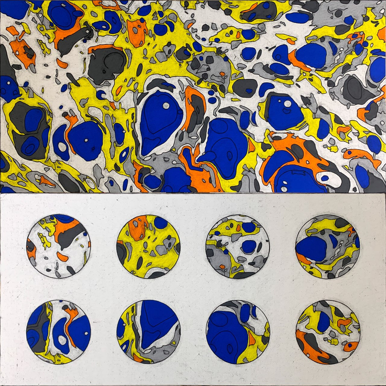 Matt Mullican, Untitled (Behind the picture and details I), 2021