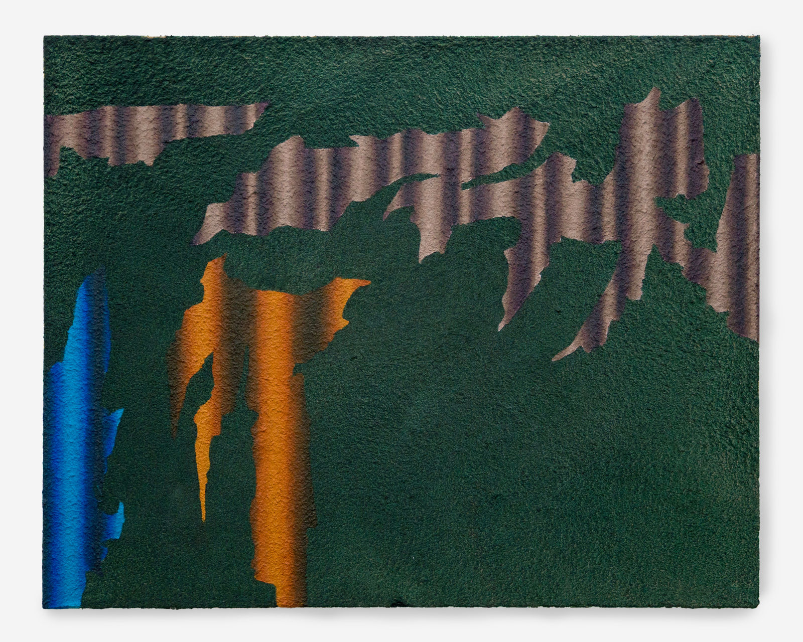 Kevin Lowenthal, Burnt Sienna, cerulean, payne’s grey(violet) curtain, 2025