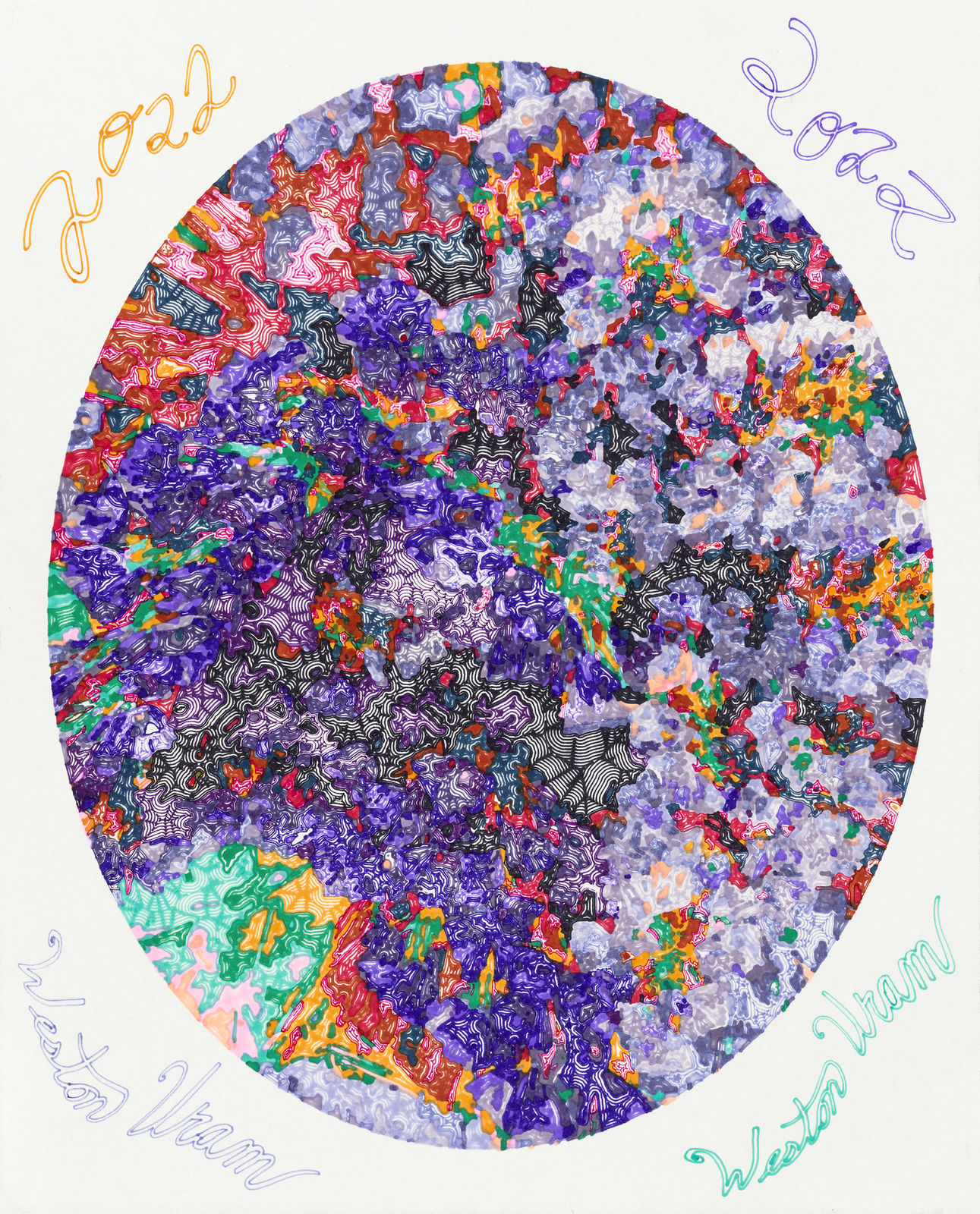 Weston Uram, Purple Cascade, 2022