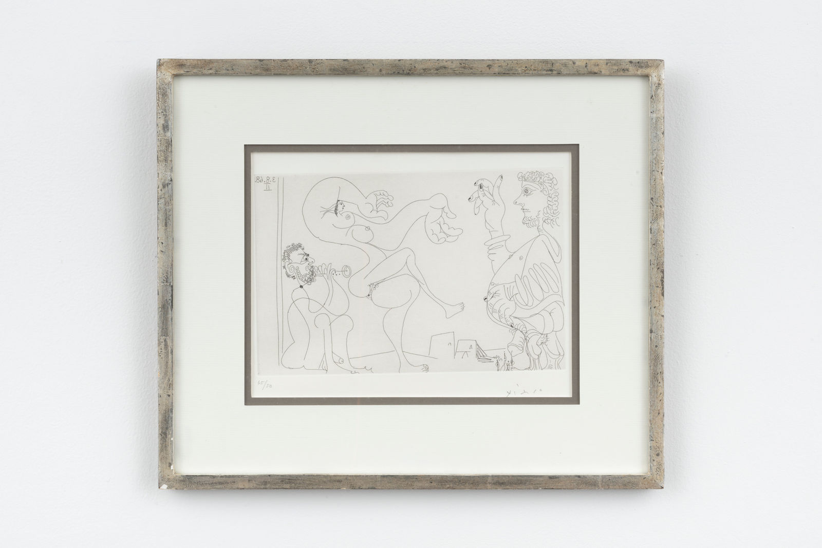 Pablo Picasso, "Danse du ventre dans le désert avec spectateur bedonnant", 1968