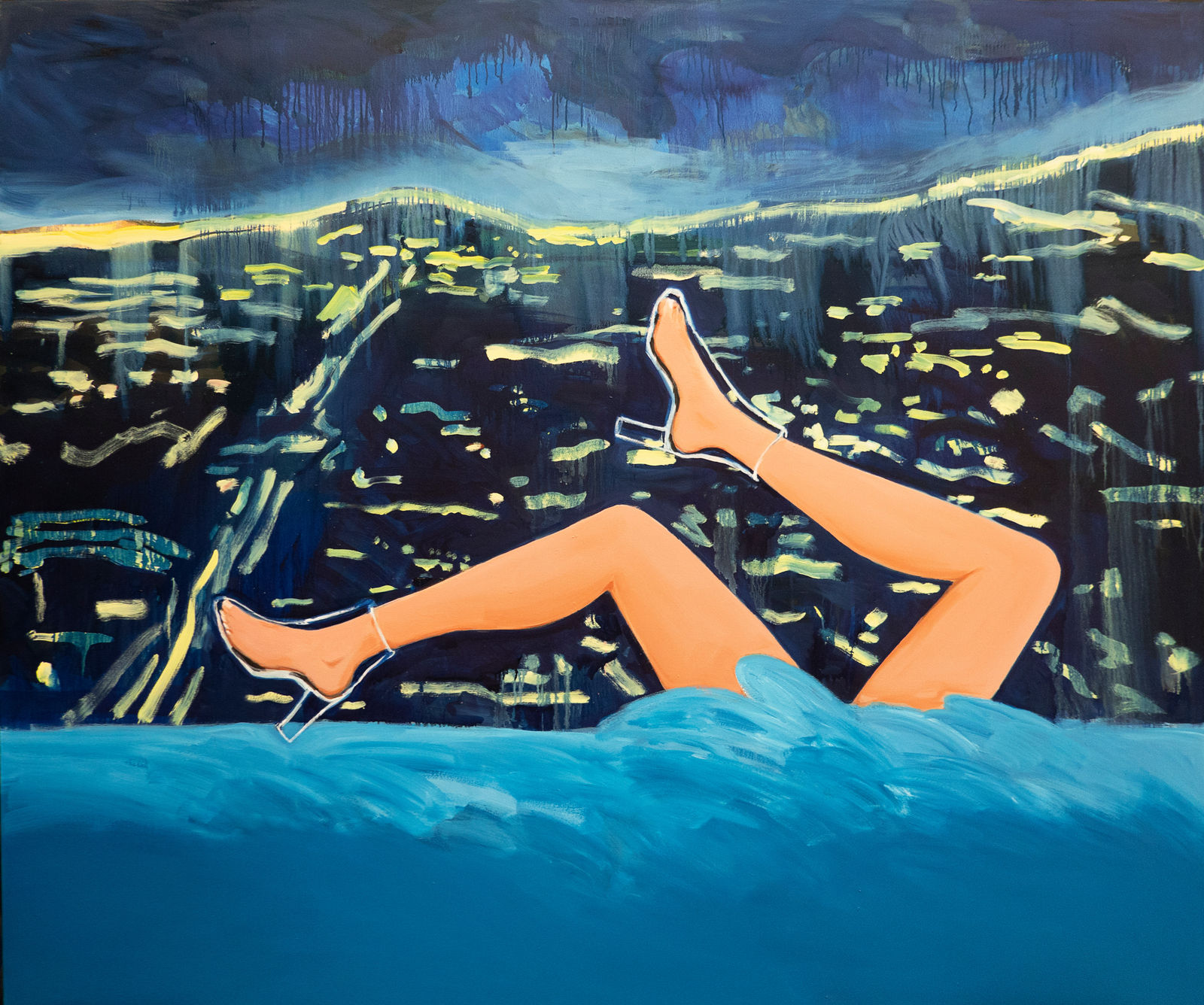 Becky Kolsrud, Legs in Franklin Hills, 2020