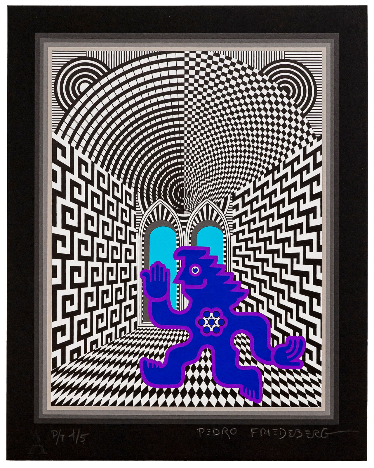 Pedro Friedeberg, "Te saluda Energúmeno Azul", 2018