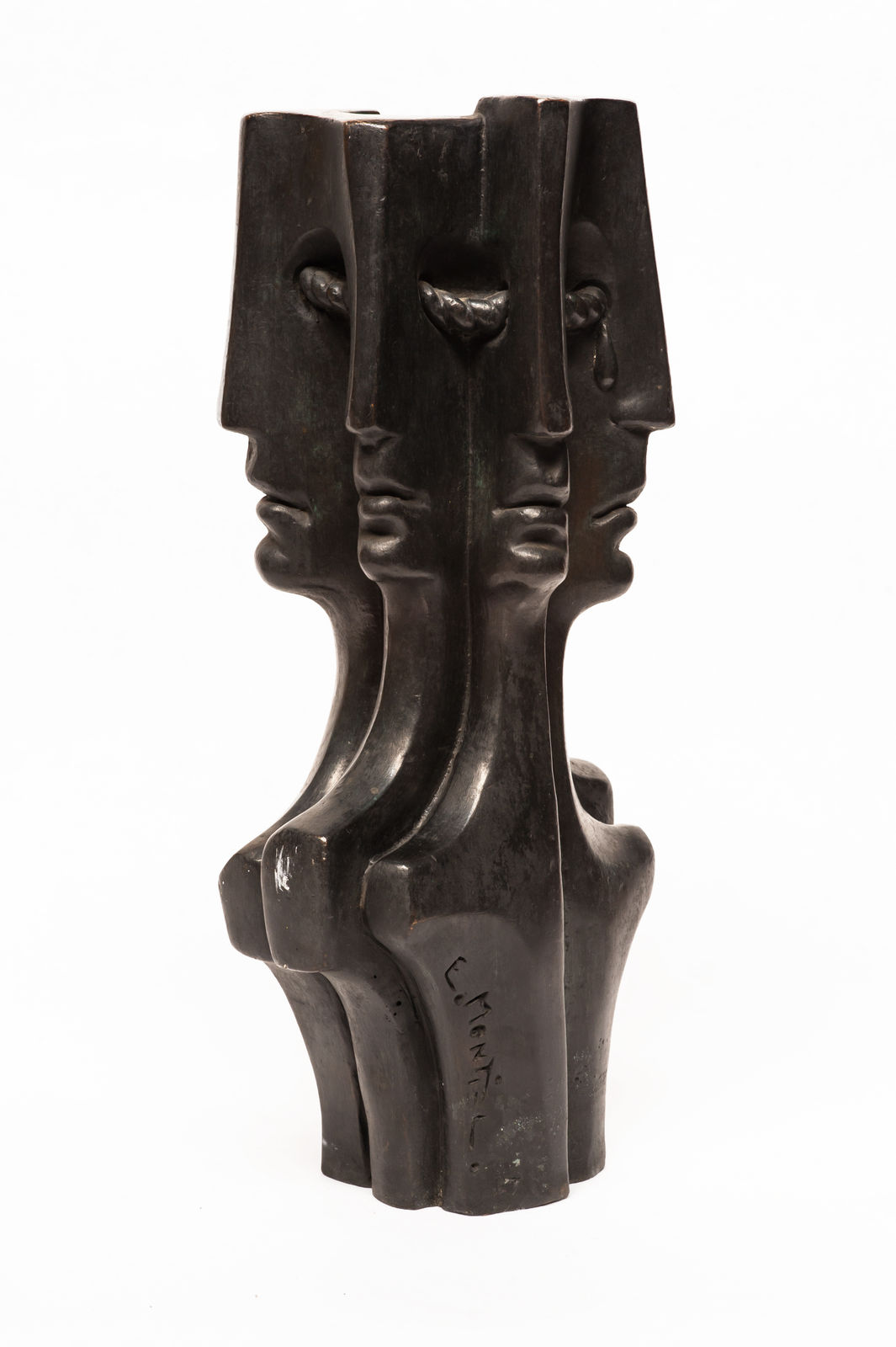 E. Montiel, "Sin título (Caras hacia todos lados)", 1987