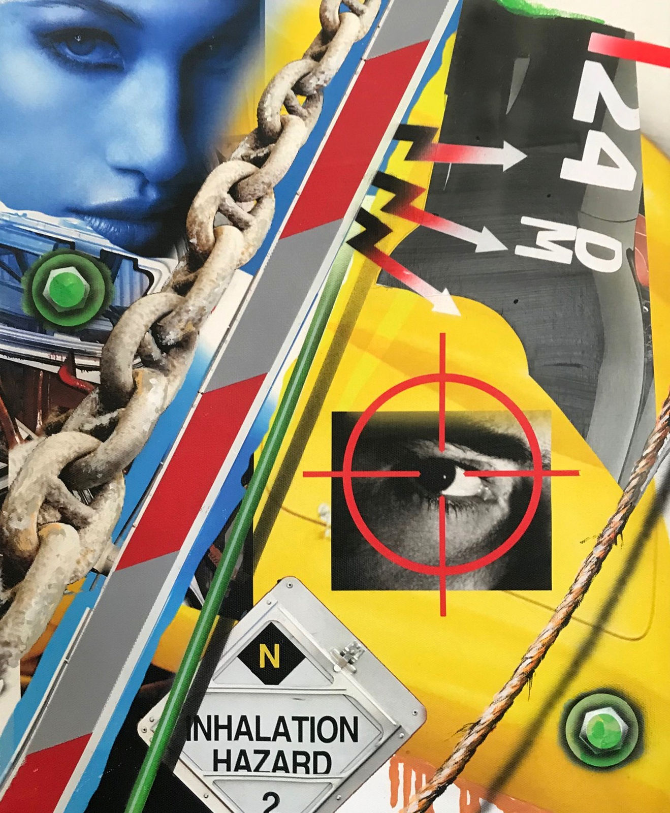 Peter Klasen, VISAGE BLEU - CORROSIF - 32, 2019