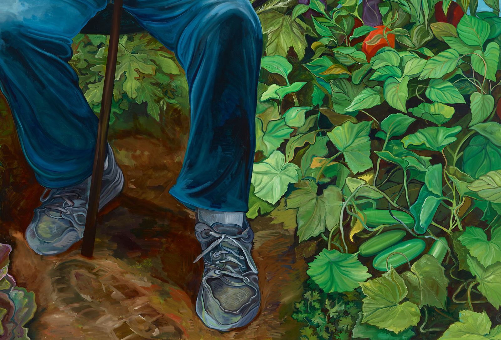 Rebecca Ness, Dad in the Garden, 2021