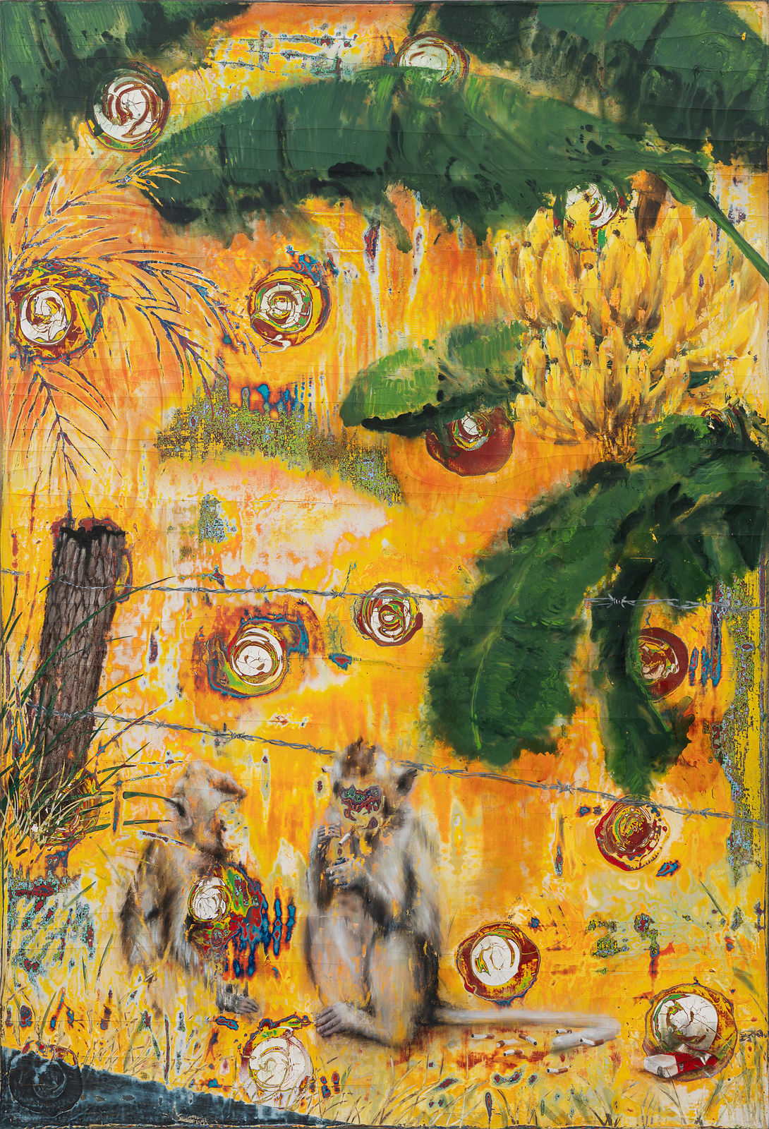 Dennis Miranda Zamorano, A negotiation is a meeting (stealing bananas), 2023