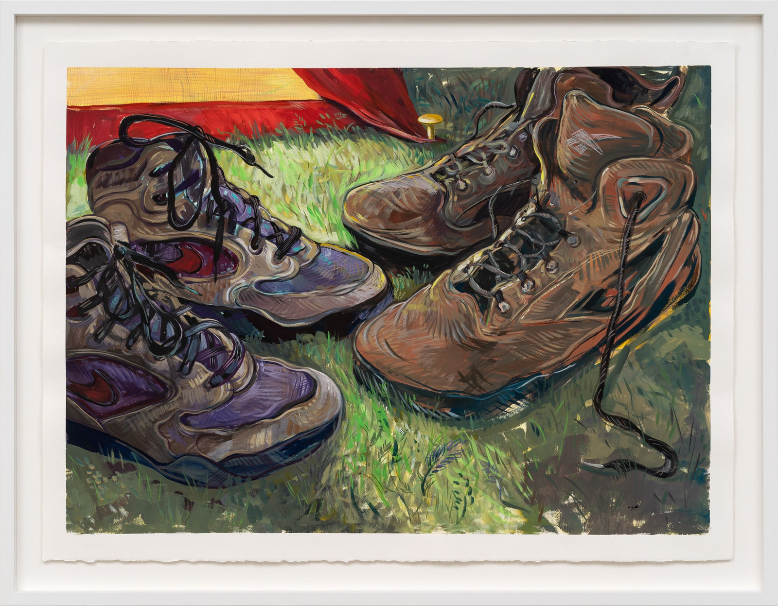 Rebecca Ness, Drying outside the tent , 2021