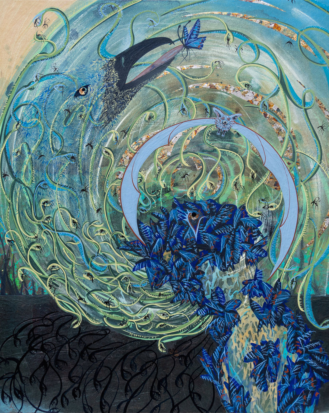 Tammy Nguyen, As we swam out, the sun kissed our wet faces, 2021