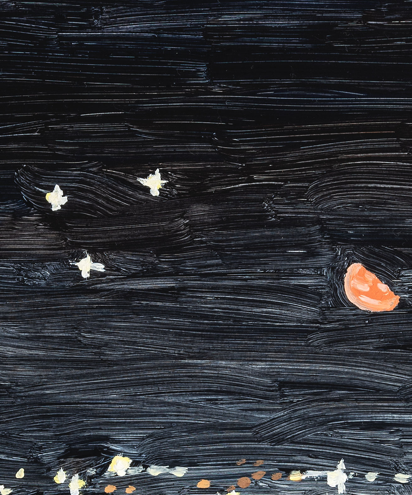 Claudia Keep, Pink Half-Moon Over Newark, 2022