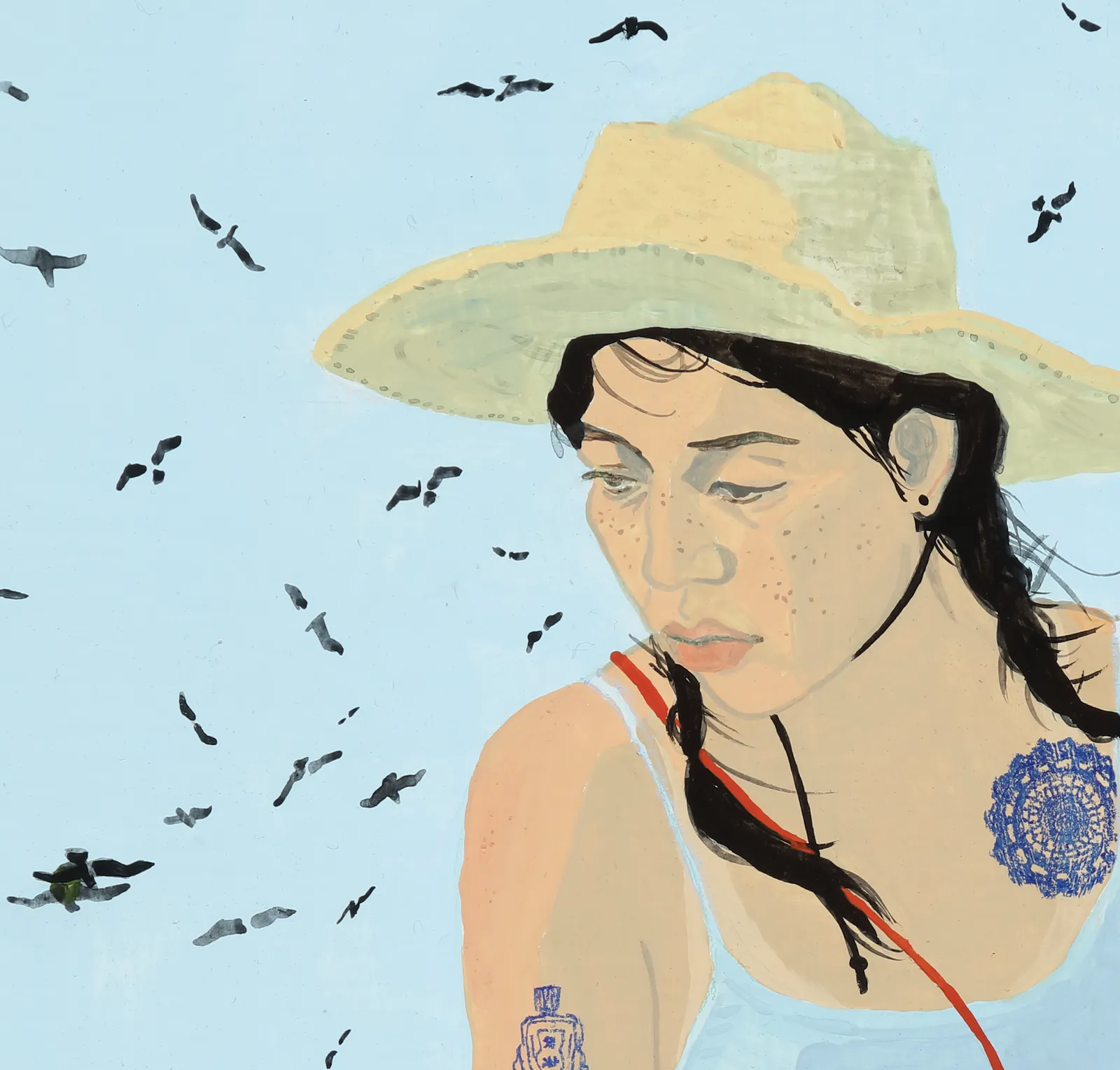 Dianna Settles, Standing in the Green Sound (In my mind I’m swimming towards you / Thighs hemmed by cold water), 2023