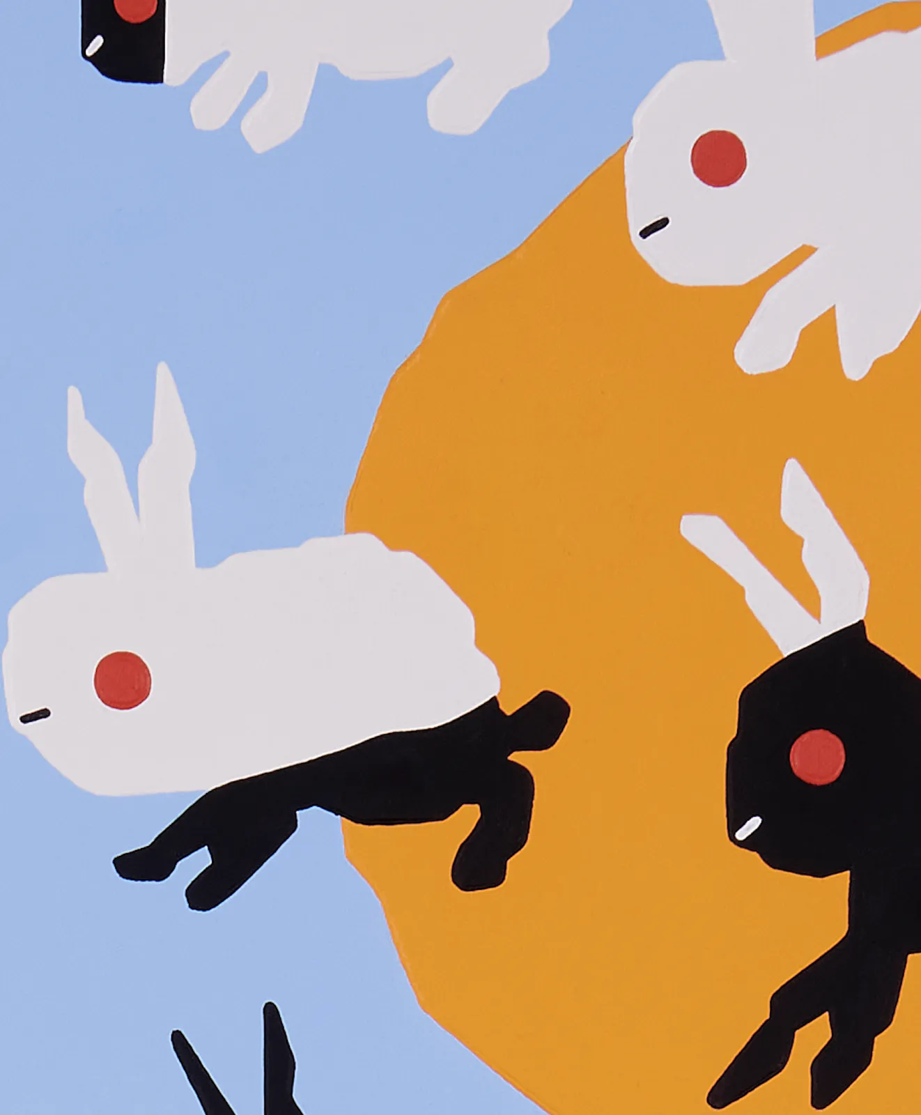 Dana Slijboom, Black and White Bunnies on a Sunny Day, 2023