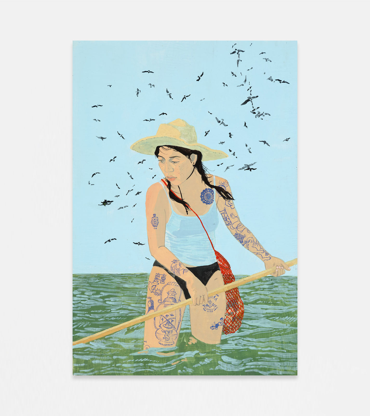 Dianna Settles, Standing in the Green Sound (In my mind I’m swimming towards you / Thighs hemmed by cold water), 2023