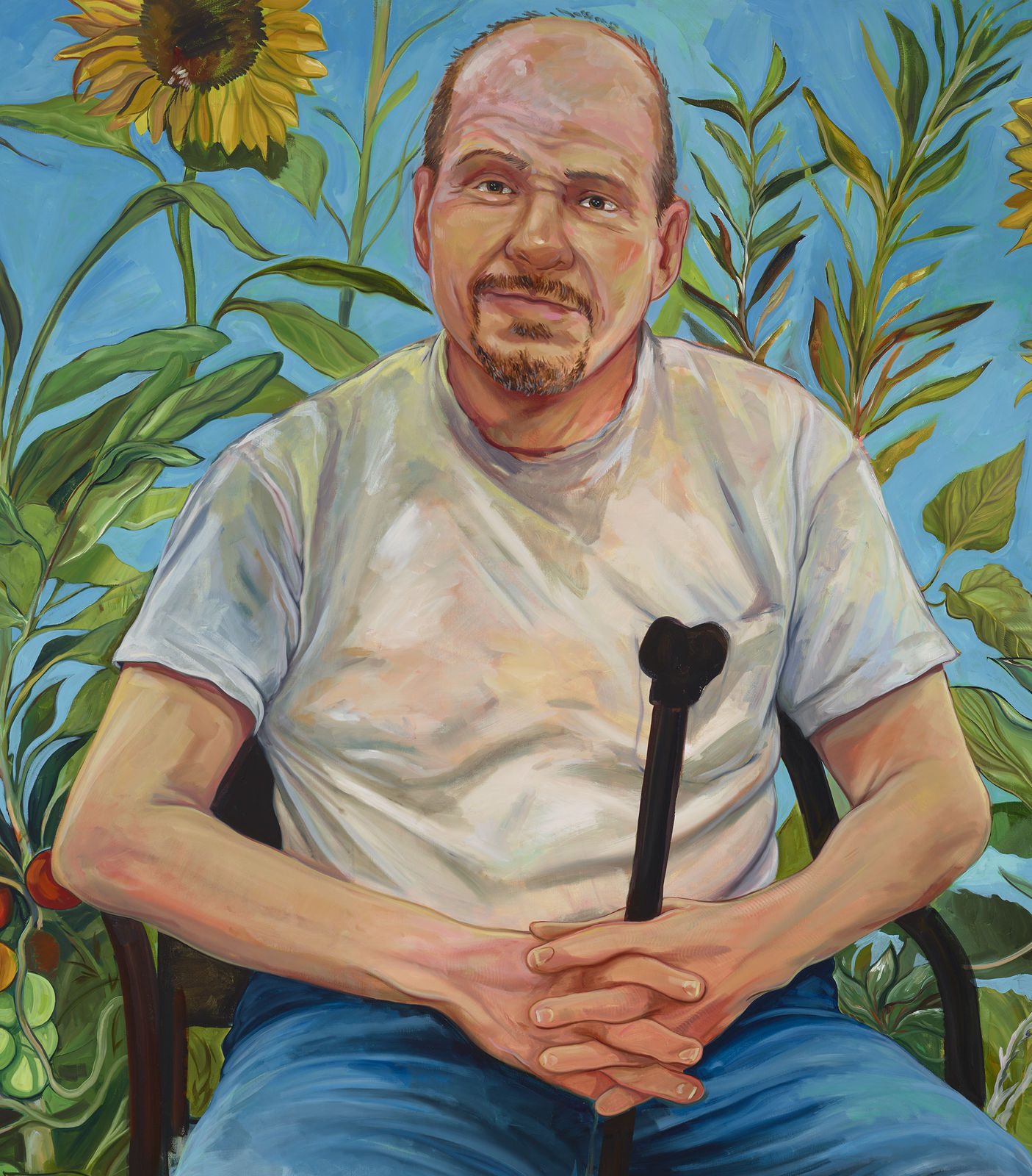 Rebecca Ness, Dad in the Garden, 2021