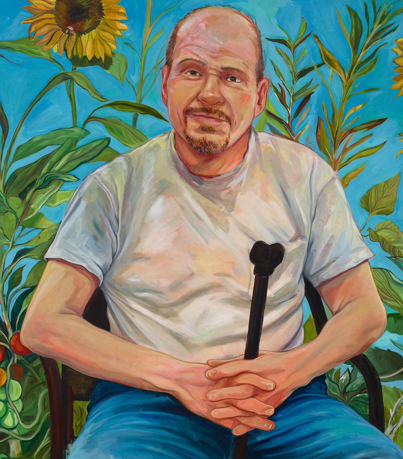 Rebecca Ness, Dad in the Garden, 2021
