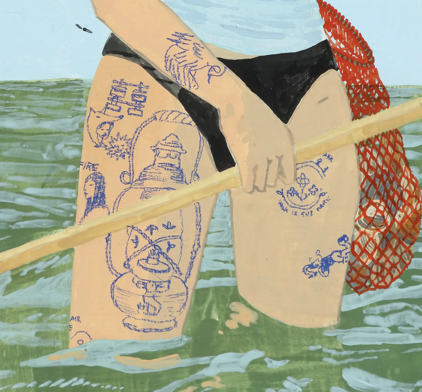 Dianna Settles, Standing in the Green Sound (In my mind I’m swimming towards you / Thighs hemmed by cold water), 2023