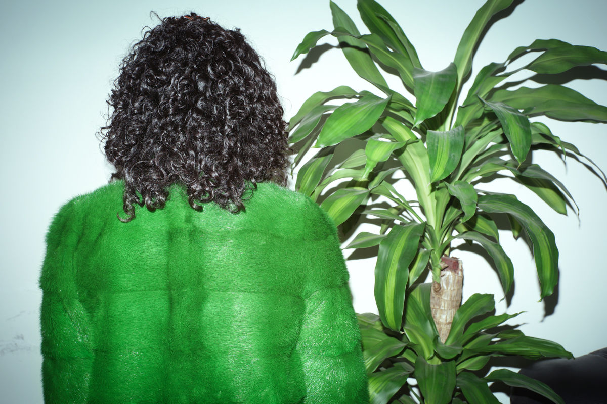 FENG Li, Woman in green fur, 2014