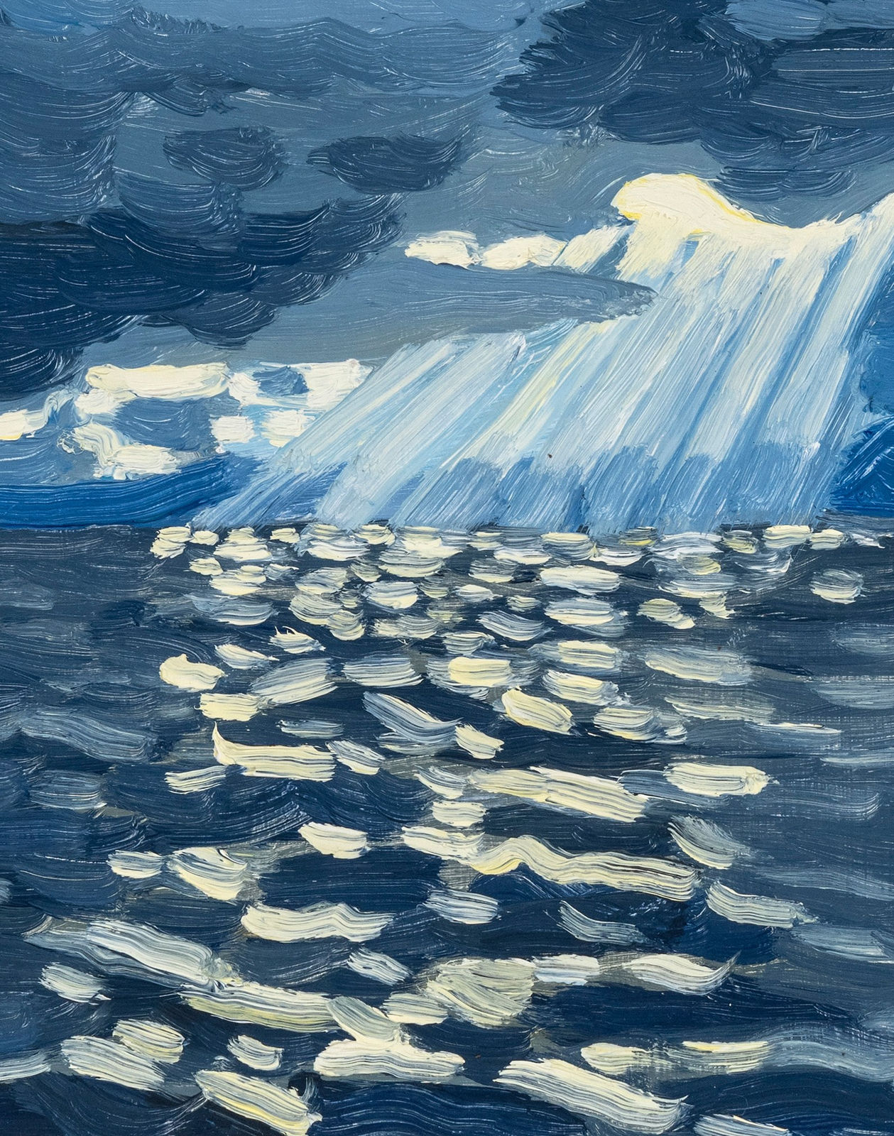 Claudia Keep, August 30th, 5:44 PM, Sun Beams Over Lake Champlain, 2024