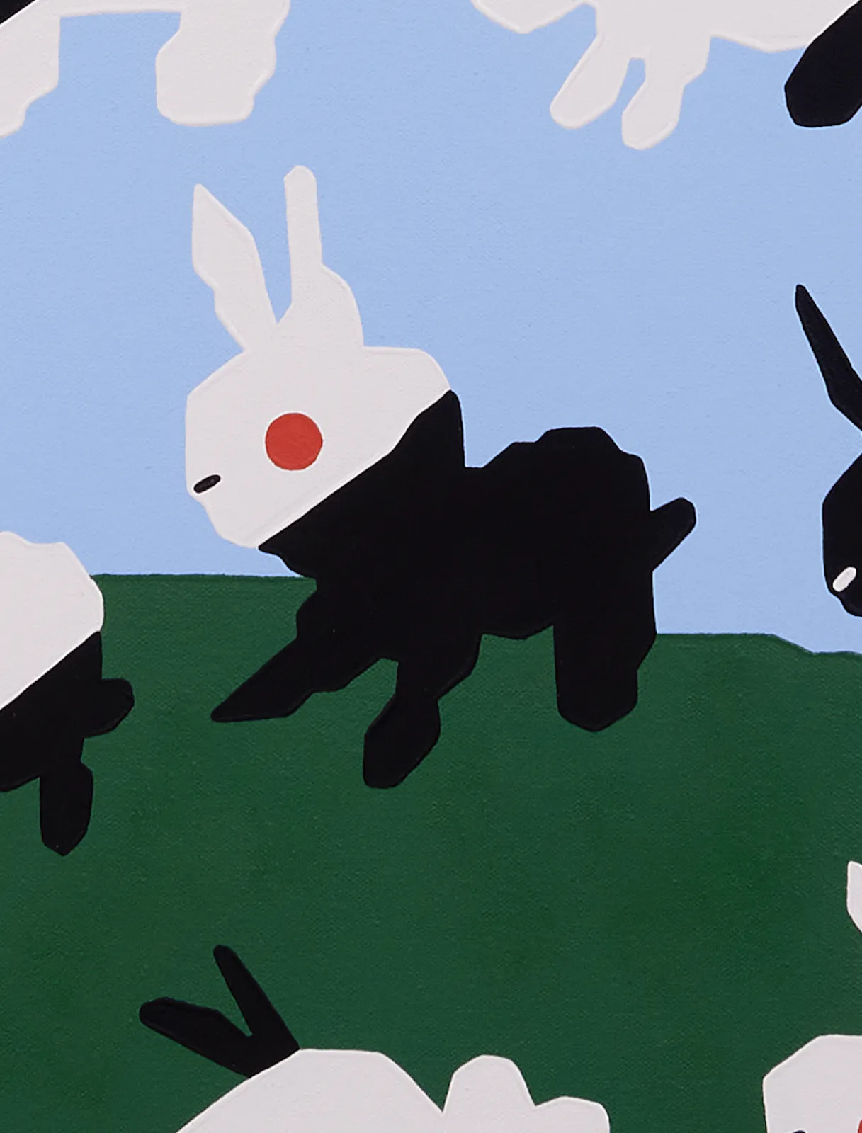 Dana Slijboom, Black and White Bunnies on a Sunny Day, 2023