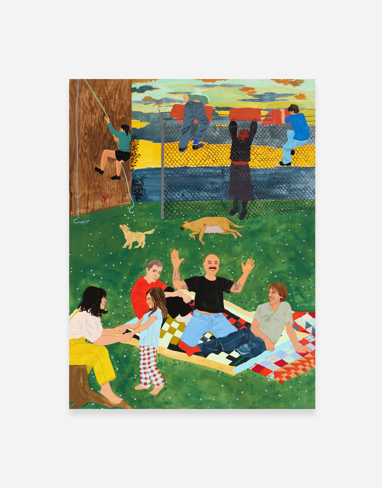 Dianna Settles, The clouds sweat jade against a sweet hibiscus sky, a sigh heaves from all the small things on Earth, 2023