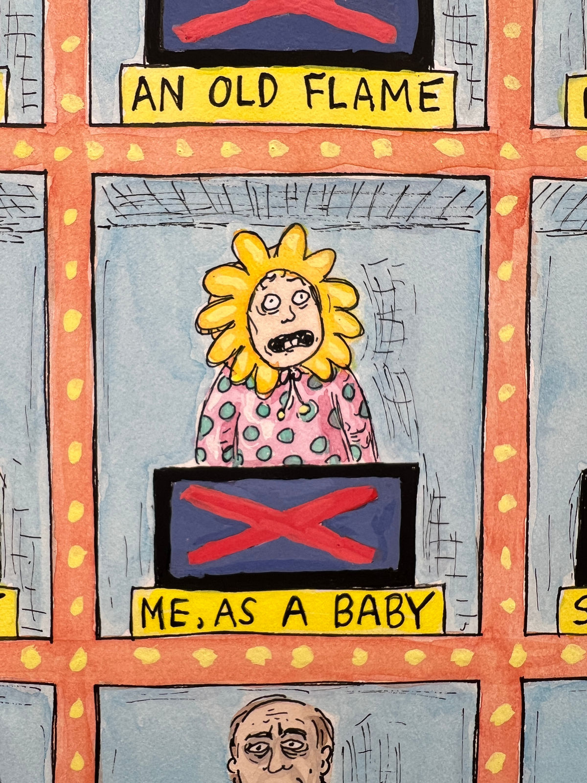 Roz Chast, Hollywood Squares Cover, 2025, Jan. 13