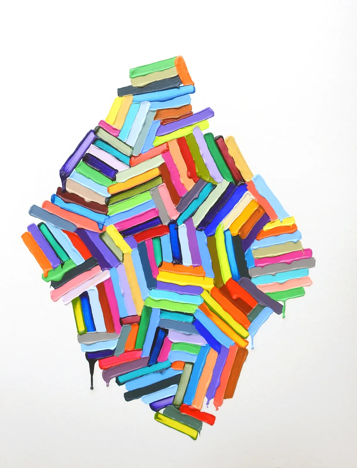 Multi-colored painting on paper