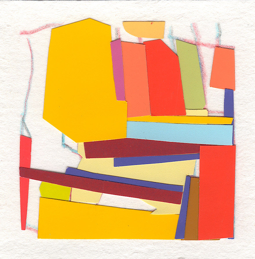 Abstract collage of overlapping blocky shapes, with some scragglier pencil lines emanating.