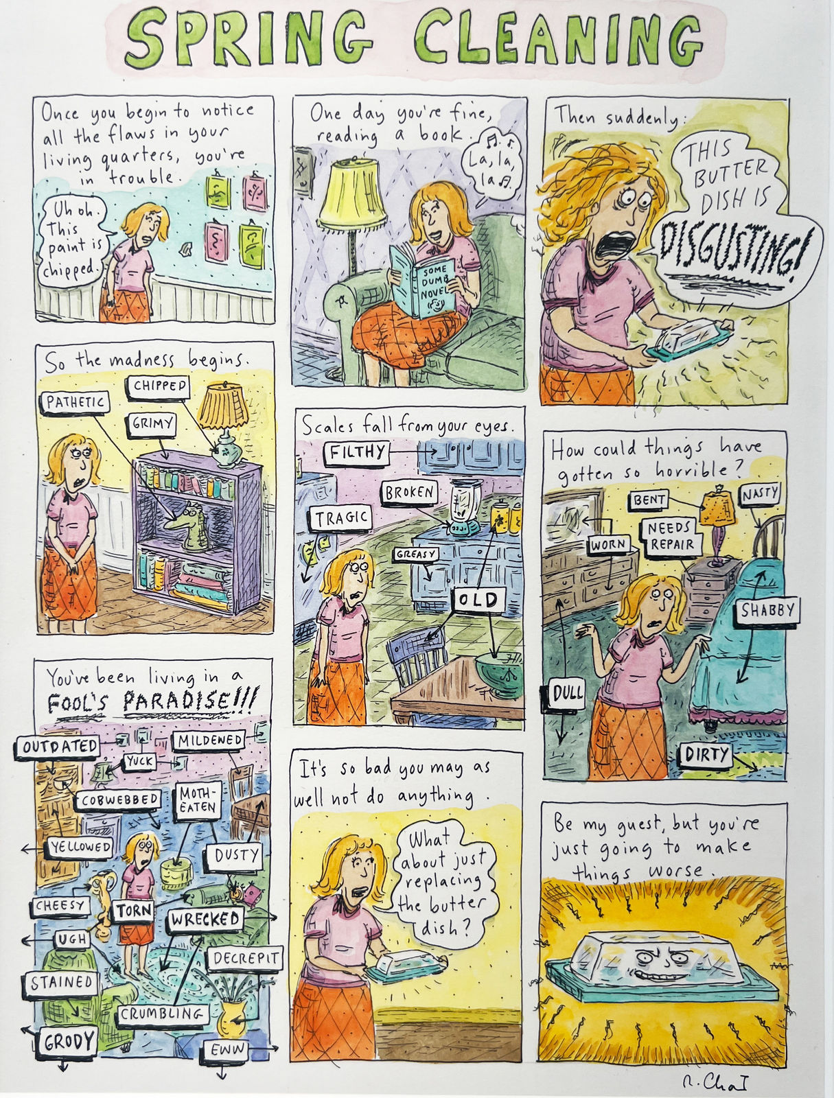 Roz Chast, Spring Cleaning, 2009 Apr 27