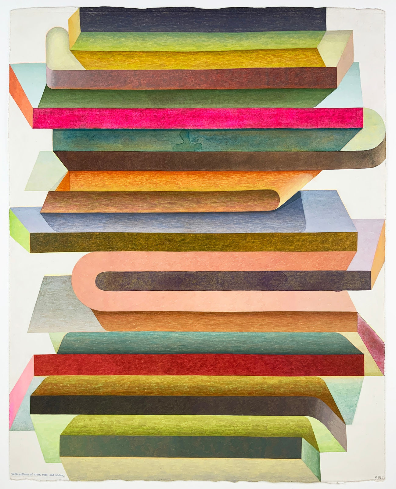 Meg Hitchcock, With Millions of Arms, Eyes, and Bodies, 2023