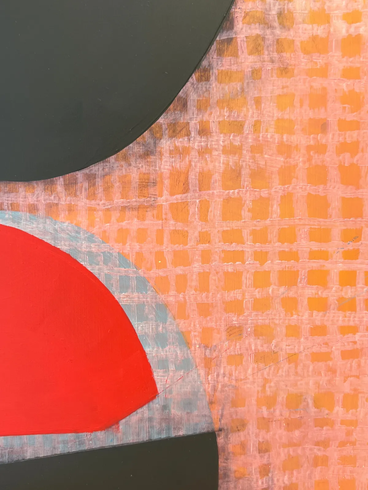 close up detail of an abstract painting