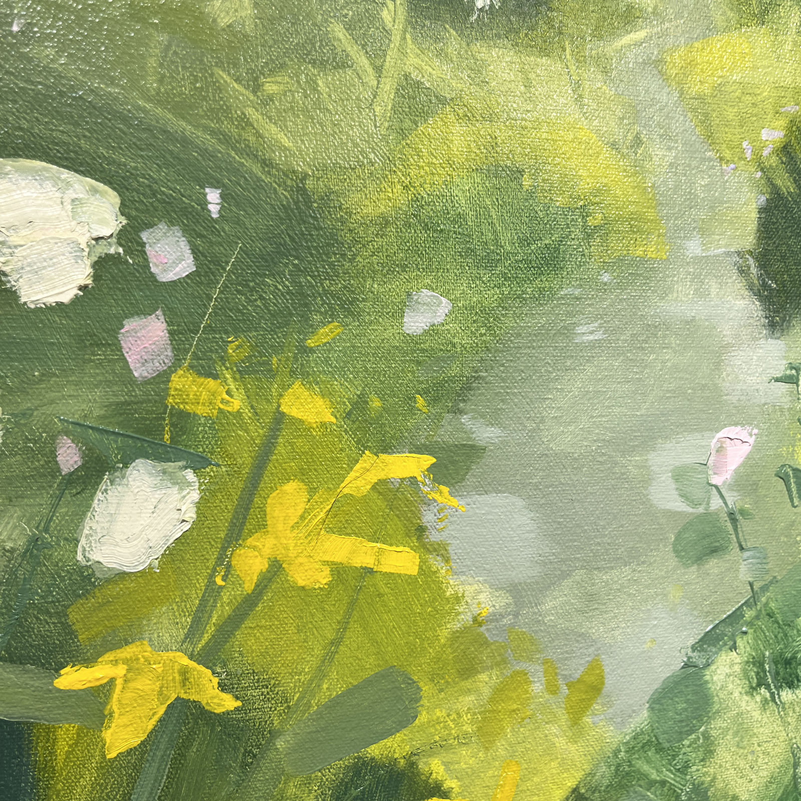 Sara MacCulloch, Garden in the rain, Castine, 2025