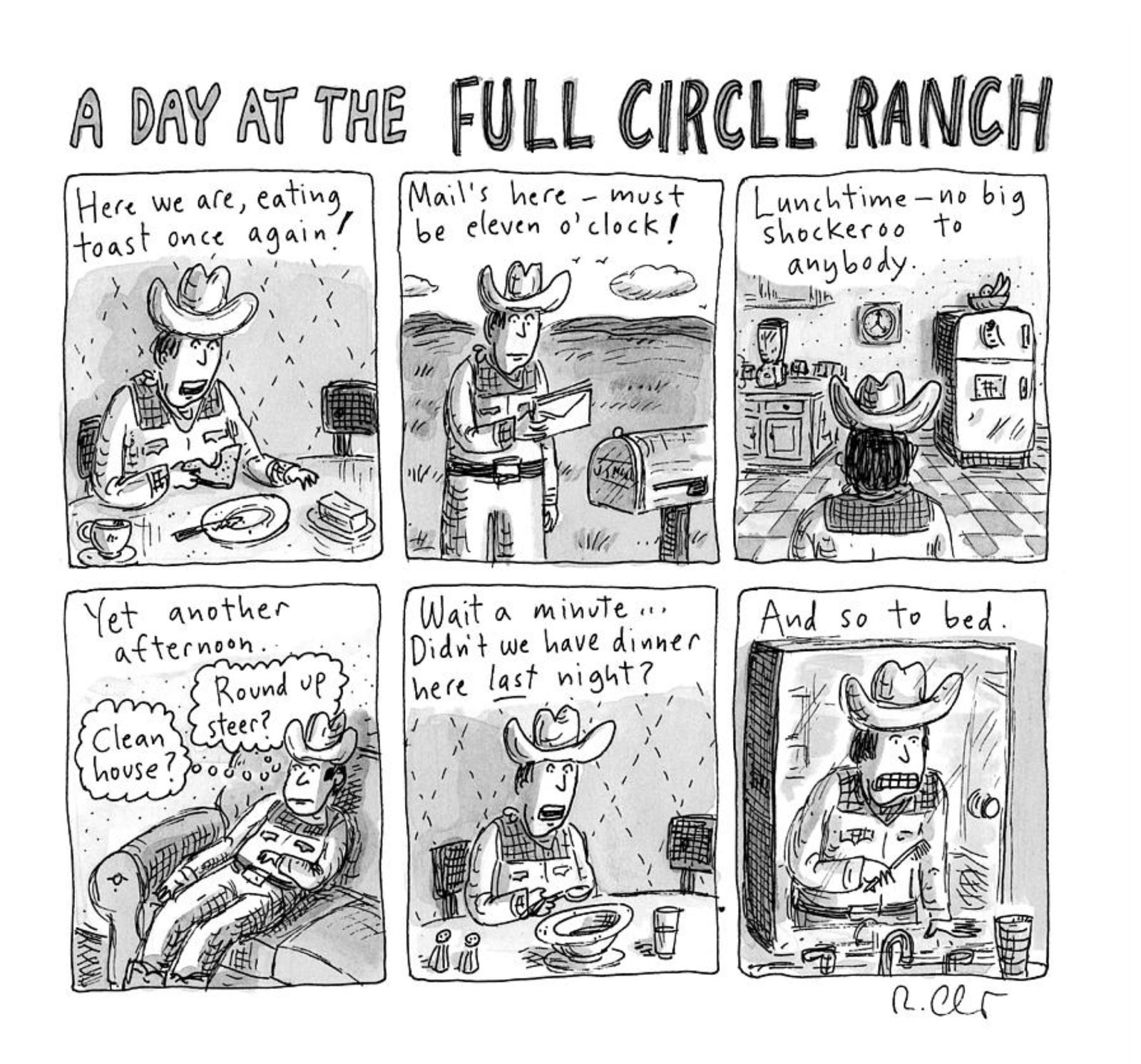 Roz Chast, A Day at the Full Circle Ranch, 2020 May 18