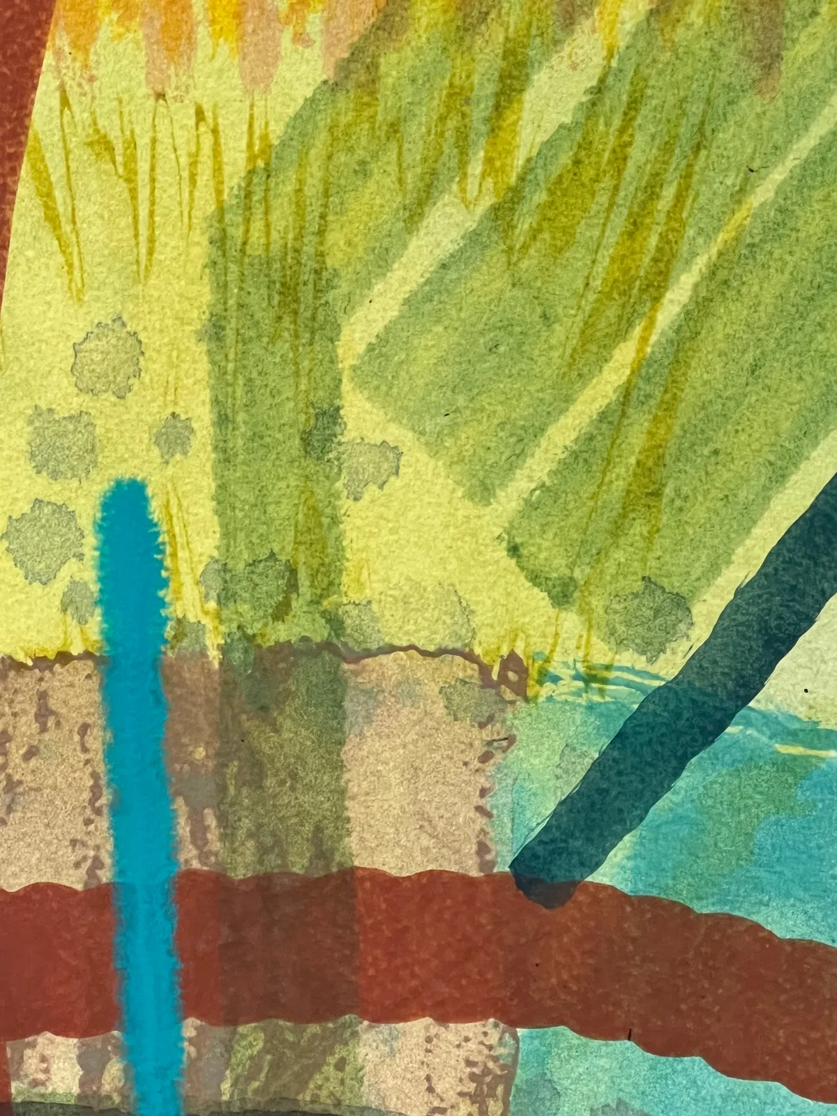 zoomed in detail of an abstract painting.