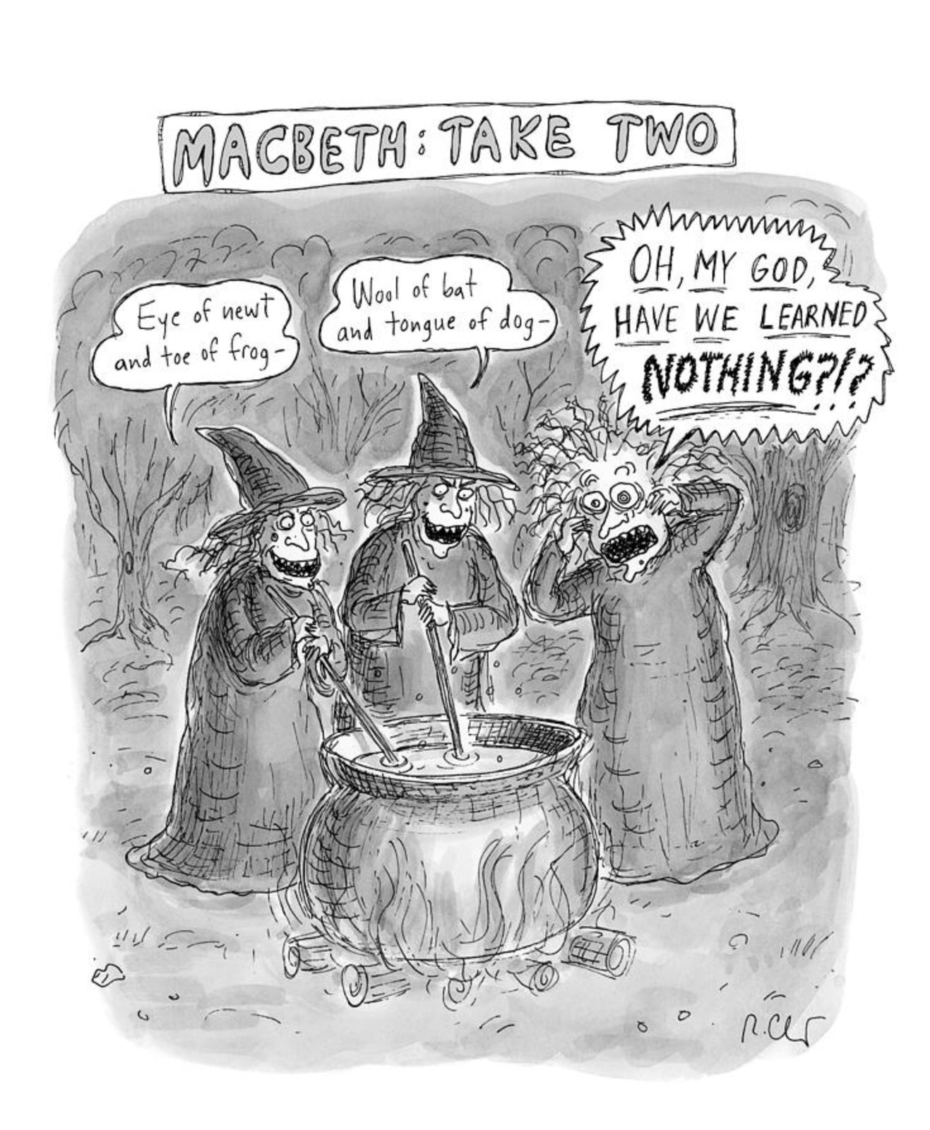 Roz Chast, Macbeth Take Two, 2020 Oct. 19