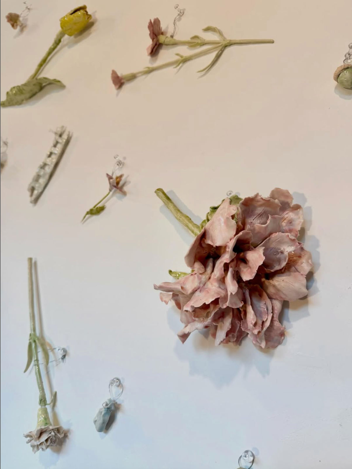 Monica Banks, Peonies Wall, 2025